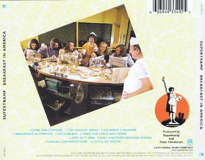 Supertramp  Breakfast In America eu : Back